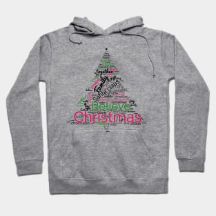 Christmas tree word cloud design Hoodie